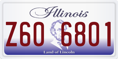 IL license plate Z606801