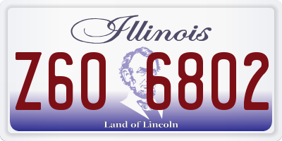 IL license plate Z606802