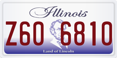 IL license plate Z606810