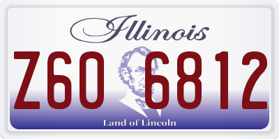 IL license plate Z606812