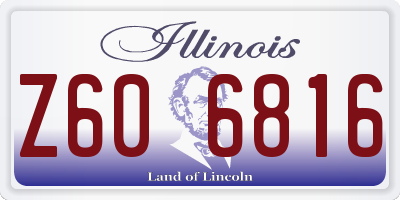 IL license plate Z606816