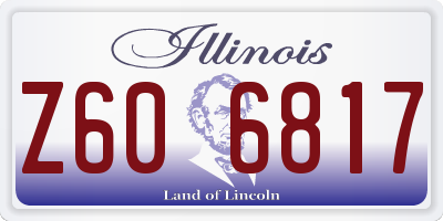IL license plate Z606817