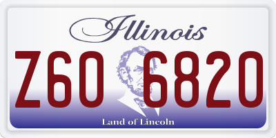 IL license plate Z606820