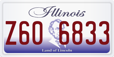 IL license plate Z606833