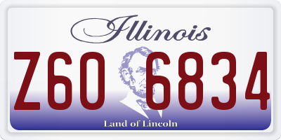 IL license plate Z606834