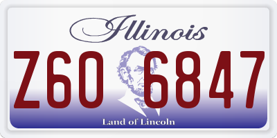 IL license plate Z606847