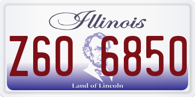 IL license plate Z606850