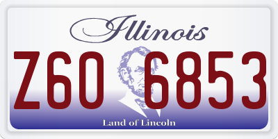 IL license plate Z606853