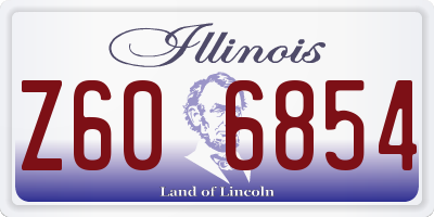IL license plate Z606854