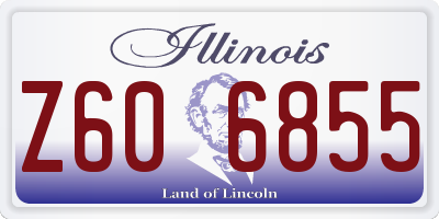 IL license plate Z606855
