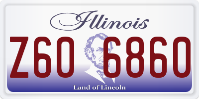 IL license plate Z606860