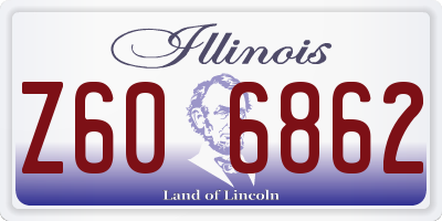 IL license plate Z606862