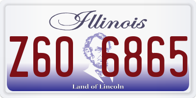IL license plate Z606865
