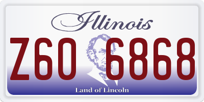 IL license plate Z606868