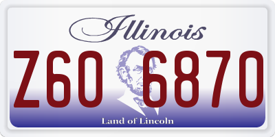 IL license plate Z606870
