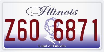 IL license plate Z606871