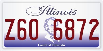 IL license plate Z606872