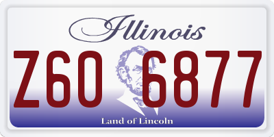 IL license plate Z606877