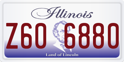 IL license plate Z606880