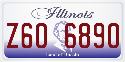 IL license plate Z606890