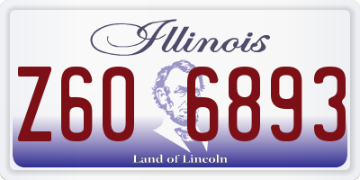 IL license plate Z606893