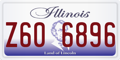 IL license plate Z606896