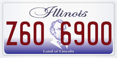 IL license plate Z606900