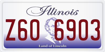 IL license plate Z606903