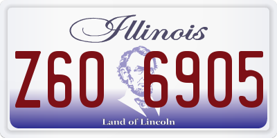 IL license plate Z606905
