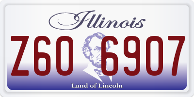 IL license plate Z606907