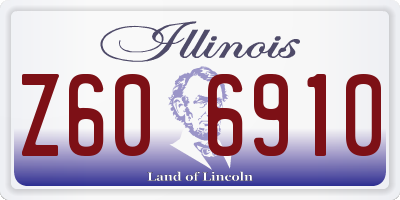 IL license plate Z606910