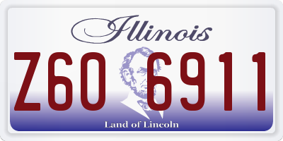 IL license plate Z606911