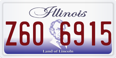 IL license plate Z606915