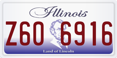 IL license plate Z606916