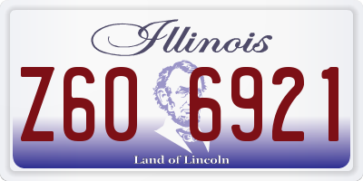 IL license plate Z606921