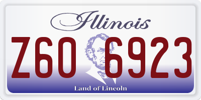 IL license plate Z606923