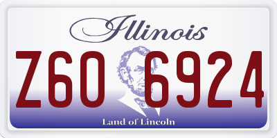 IL license plate Z606924
