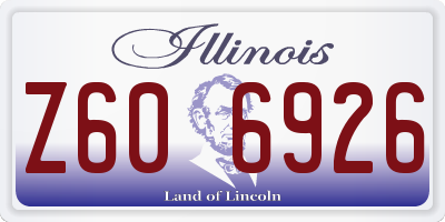 IL license plate Z606926