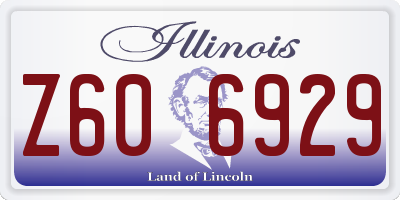 IL license plate Z606929