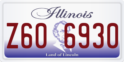 IL license plate Z606930