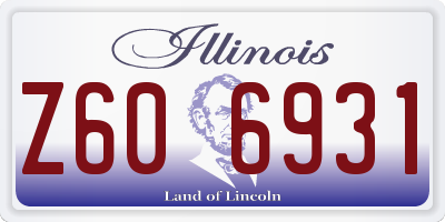 IL license plate Z606931