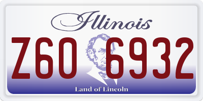IL license plate Z606932