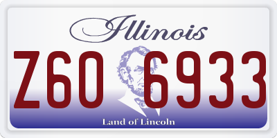 IL license plate Z606933