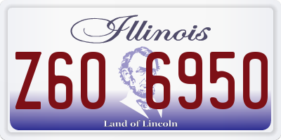 IL license plate Z606950