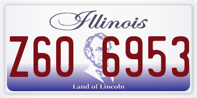 IL license plate Z606953