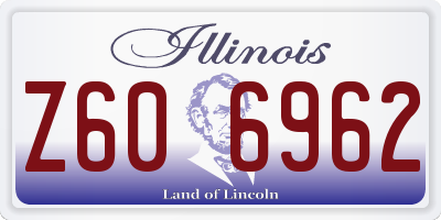 IL license plate Z606962
