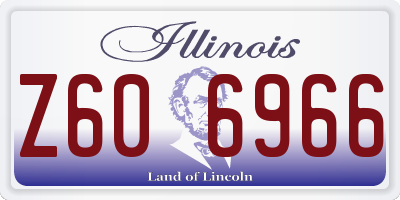 IL license plate Z606966