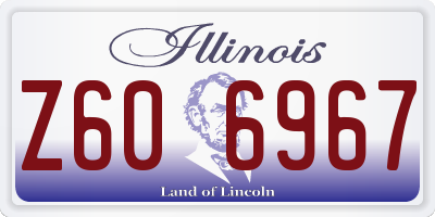 IL license plate Z606967