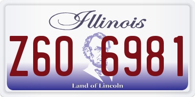 IL license plate Z606981