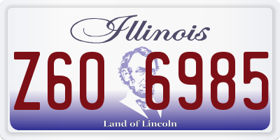 IL license plate Z606985